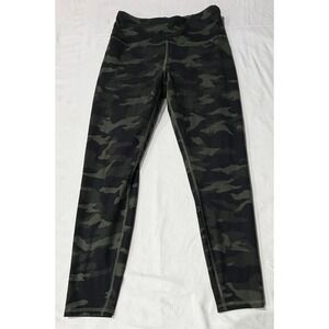 Zobha Womens Green Camo High Waisted Athletic Leggings Size Medium Camouflage